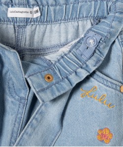 Jean bébé fille avec motifs brodés - LuluCastagnette